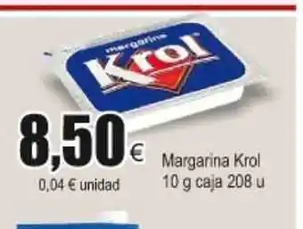 FROIZ Margarina Krol 10g caja 208 u oferta