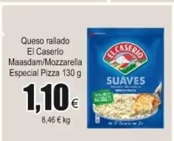 FROIZ Queso rallado El Caserio Maasdam/Mozzarella Especial Pizza 130g oferta