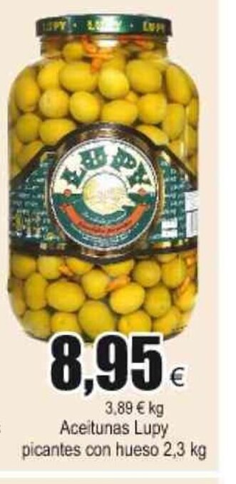 FROIZ Aceitunas Lupy picantes con hueso 2,3kg oferta