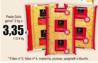 FROIZ Pasta Gallo gama 3kg oferta