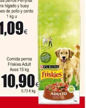 FROIZ Comida perros Friskies Adult Aves 15kg oferta