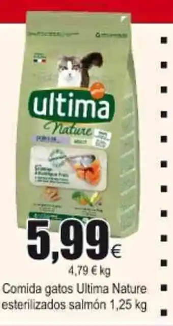 FROIZ Comida gatos Ultima Nature esterilizados salmon 1,25kg oferta