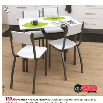BricoCentro Mesa con sillas oferta