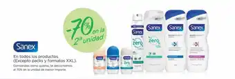 Hipercor En todos los productos sanex oferta
