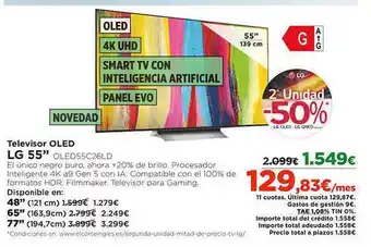 Televisor oled lg 55