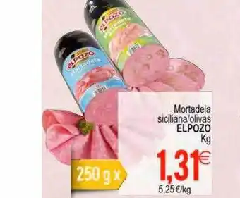 Plenus Supermercados Mortadela siciliana-olivas elpozo kg oferta