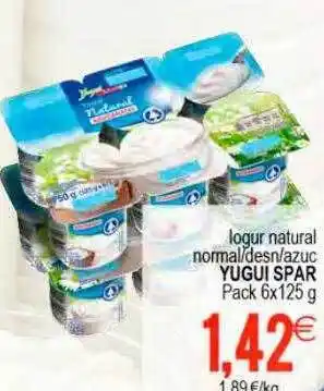 Plenus Supermercados Iogur natural normal-desn-azuc yugui spar pack 6 oferta