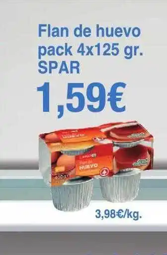 Spar La Palma Flan de huevo pack spar oferta