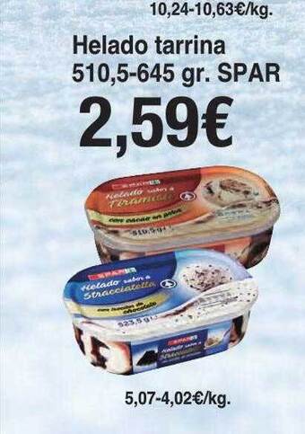 Spar La Palma Helado tarrina spar oferta