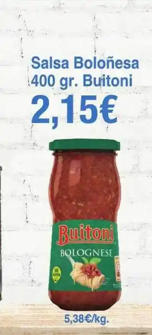 Spar La Palma Salsa boloñesa buitoni oferta