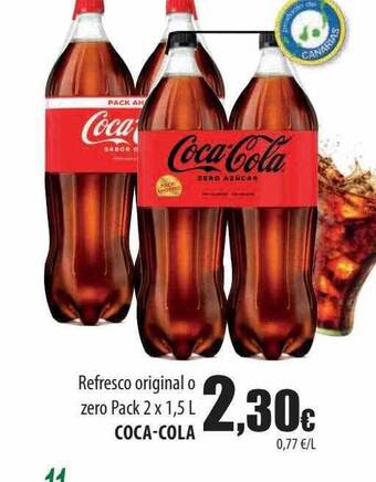 Spar Tenerife Refresco original o zero pack 2 coca-cola oferta