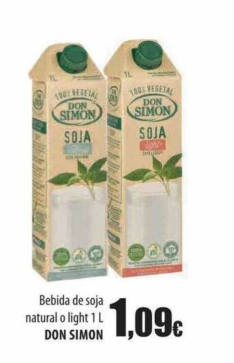 Spar Tenerife Bebida de soja natural o light don simon oferta