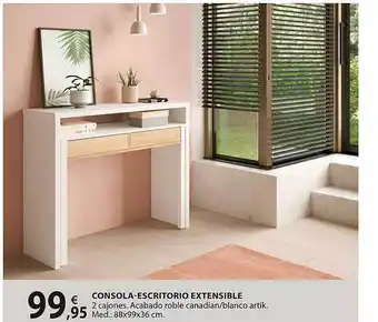 Consola-escritorio extensible