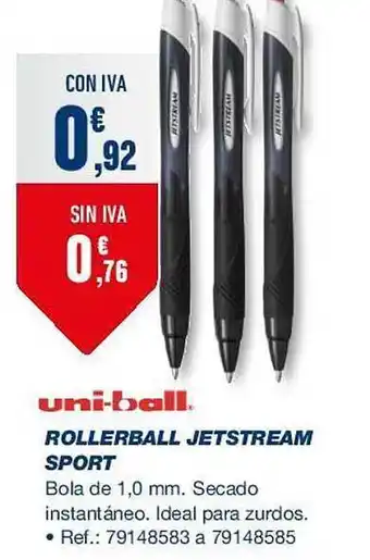 Bureau Vallée Rollerball jetstream sport uni-ball oferta
