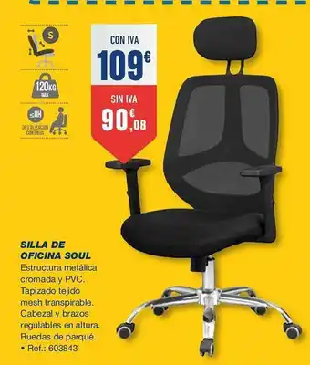 Bureau Vallée Silla de oficina soul oferta