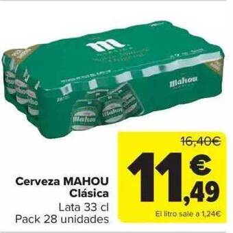 Carrefour Cerveza mahou clásica oferta