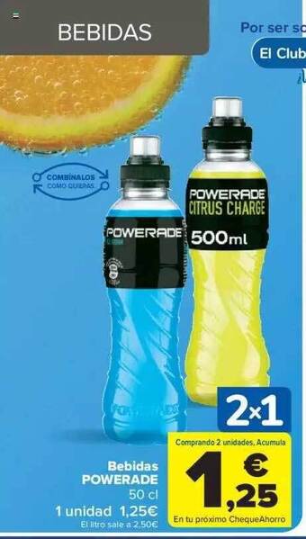Carrefour Bebidas powerade oferta
