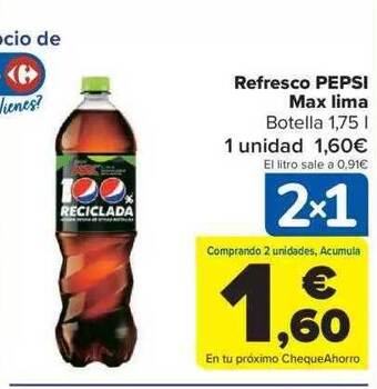 Carrefour Refresco pepsi max lima oferta