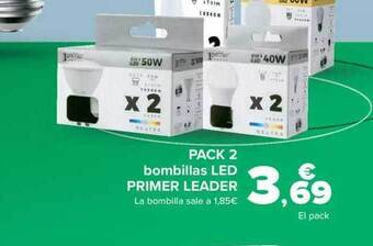 Carrefour Pack 2 bombillas led primer leader oferta