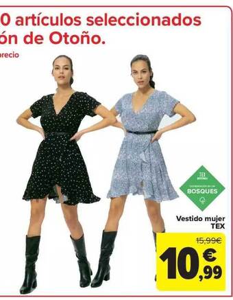 Carrefour Vestido mujer tex oferta