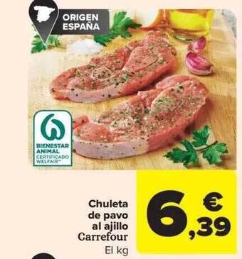 Carrefour Chuleta de pavo al ajillo carrefour oferta