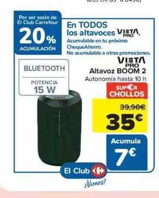 Carrefour Vieta pro altavoz boom 2 oferta