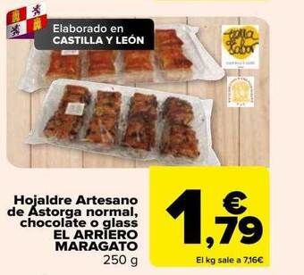 Carrefour Hojaldre artesano de astorga normal, chocolate o glass el arriero maragato oferta