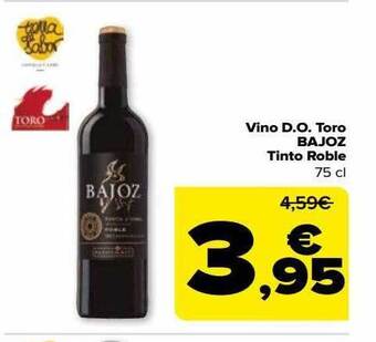 Carrefour Vino d.o. toro bajoz tinto roble oferta