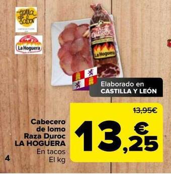 Carrefour Cabecero de lomo raza duroc la hoguera oferta