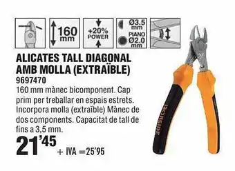 Optimus Alicates tall diagonal amb molla (extraïble) oferta