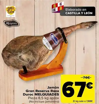 Carrefour Jamón gran reserva raza duroc melquiades oferta
