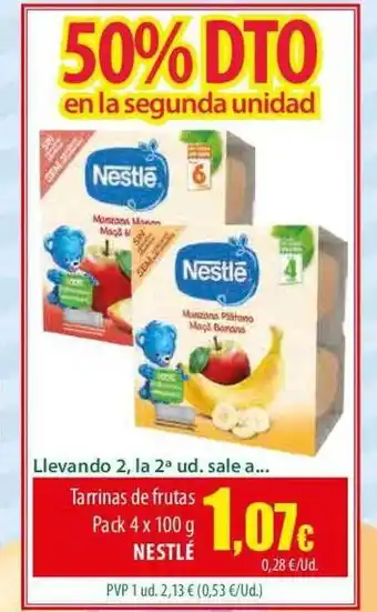 SPAR Lanzarote Tarrinas de frutas pack 4 nestlé oferta