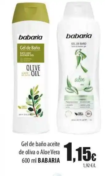 SPAR Lanzarote Gel de baño aceite de oliva o aloe vera babaria oferta