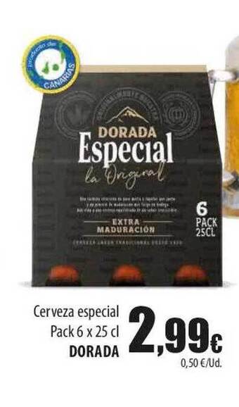 SPAR Lanzarote Cerveza especial pack 6 dorada oferta