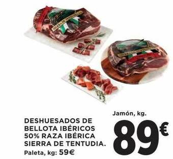 Hipercor Deshuesados de bellota ibéricos 50% raza ibérica sierra de tentudia oferta