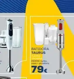 Tiendas Electrón Batidora taurus turmix valkiria 1500w, turbo, vaso + picadora 79€ oferta
