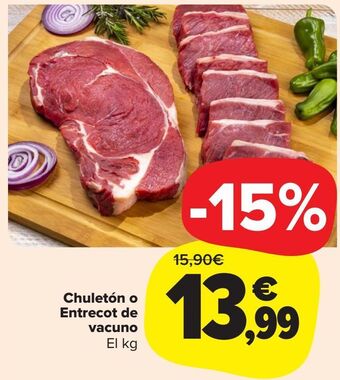 Carrefour Market Chuletón o entrecot de vacuno oferta
