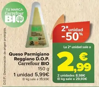Carrefour Market Queso parmigiano reggiano d.o.p carrefour bio oferta