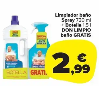 Carrefour Market Limpiador baño spray + botella don limpio oferta