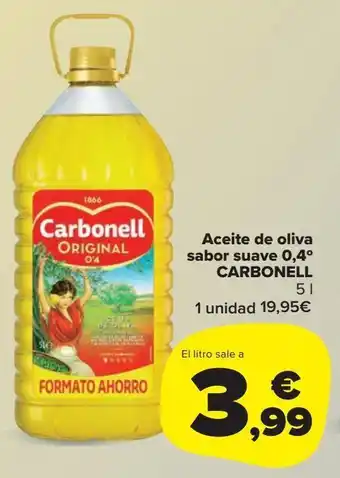 Carrefour Market Aceite de oliva sabor suave 0,4º carbonell oferta