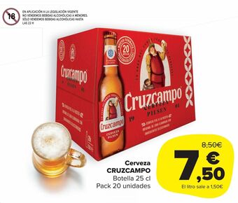 Carrefour Market Cerveza cruzcampo oferta