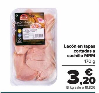 Carrefour Lacón en tapas cortadas a cuchillo mrm oferta