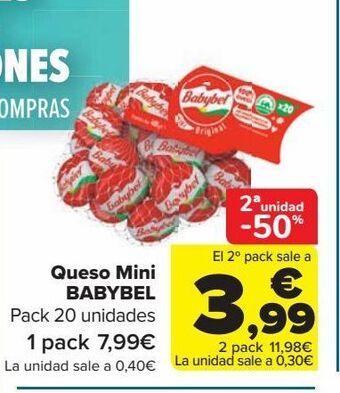 Carrefour Queso mini babybel oferta