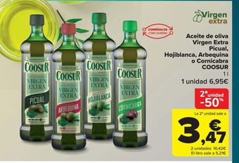 Carrefour Aceite de oliva virgen extra picual, hojiblanca, arbequina o cornicabra coosur oferta