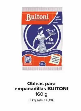 Carrefour Obleas para empanadillas buitoni oferta