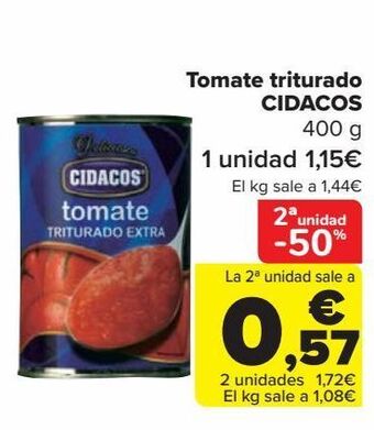 Carrefour Tomate triturado cidacos oferta