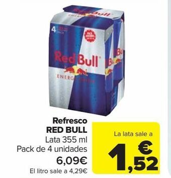Carrefour Refresco red bull oferta