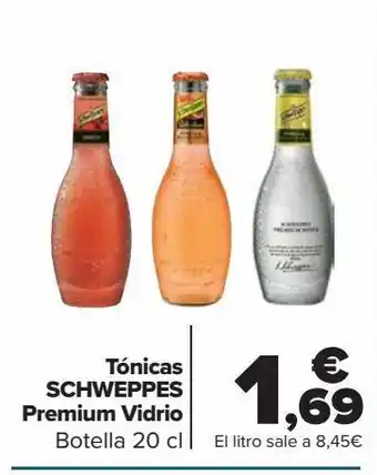 Carrefour Tónicas schweppes premium vidrio oferta