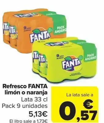Carrefour Refresco fanta limón o naranja oferta