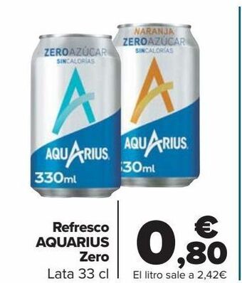 Carrefour Refresco aquarius zero oferta